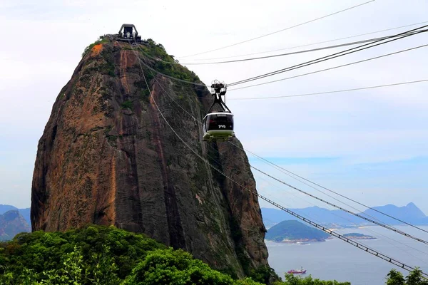 Пао Акукар Культовая Гора Сахарного Хлеба Рио Жанейро — стоковое фото