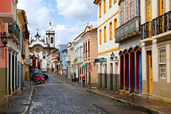 巴西米纳斯吉拉斯州Sao Joao Del Rei美丽的殖民地城镇 — 图库照片