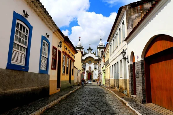 ブラジルのミナスジェライス州サンジョアデルレイの美しい植民地時代の町 — ストック写真