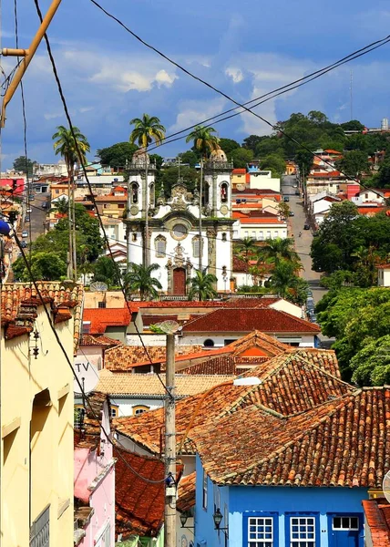 Gyönyörű Gyarmati Város Sao Joao Del Rei Állam Minas Gerais — Stock Fotó