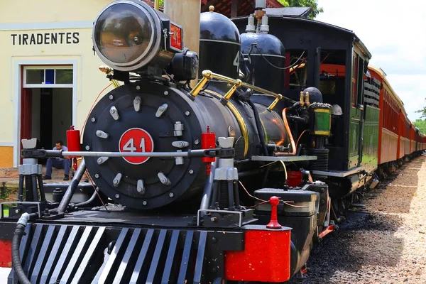 Vintage Steam Train Tiradentes Sao Joao Del Rei Brazil — Stock Photo, Image