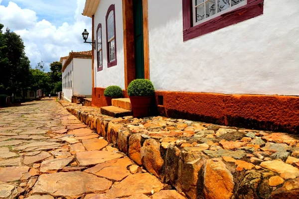 Vacker Arkitektur Den Koloniala Staden Tiradentes Minas Gerais Brasilien — Stockfoto