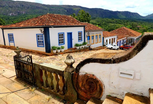 Vacker Arkitektur Den Koloniala Staden Tiradentes Minas Gerais Brasilien — Stockfoto