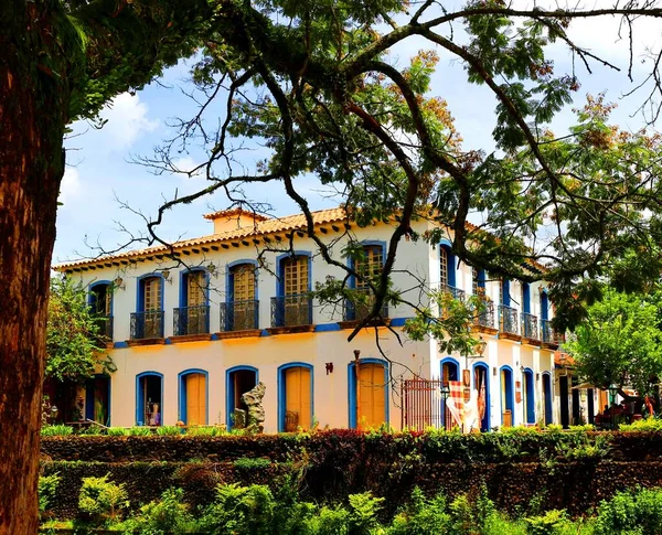 Vacker Arkitektur Den Koloniala Staden Tiradentes Minas Gerais Brasilien — Stockfoto