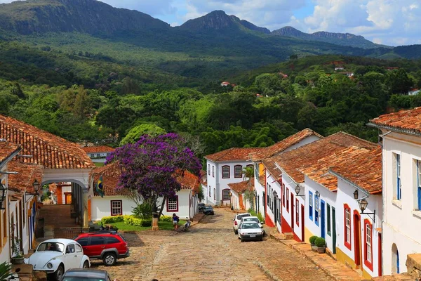 Vista Panoramica Della Città Coloniale Tiradentes — Foto Stock