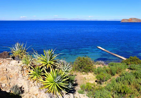 Vue Panoramique Sur Lac Titicaca Isla Del Sol Bolivie — Photo