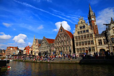 Gent, Belçika 'da güzel bir ortaçağ mimarisi