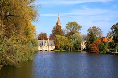 Belçika 'nın güzel tarihi Bruges kasabası