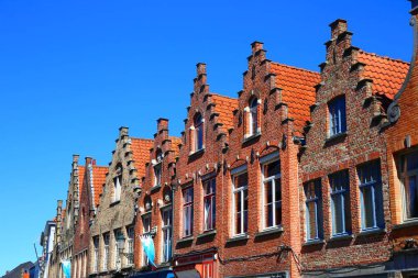 Bruges, Belçika 'da şirin evler.