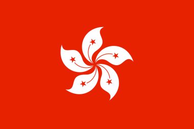 Hong Kong bayrağı. Vektör çizim