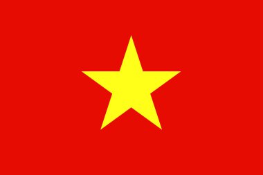 Vietnam ulusal bayrak. Vektör çizim, şablon