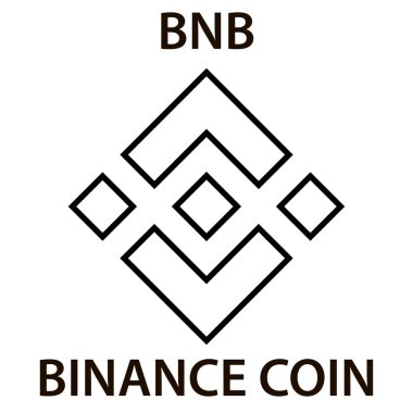 Binance para cryptocurrency blockchain simgesi. Sanal elektronik, Internet simge para veya cryptocoin, logo