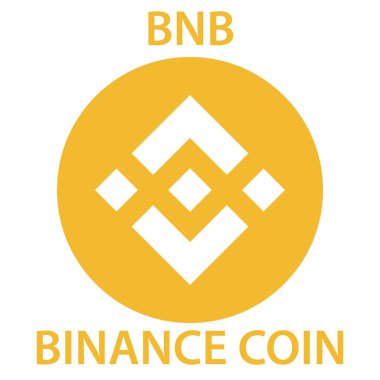 Binance para cryptocurrency blockchain simgesi. Sanal elektronik, Internet simge para veya cryptocoin, logo