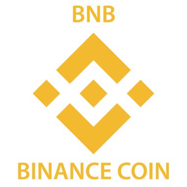 Binance para cryptocurrency blockchain simgesi. Sanal elektronik, Internet simge para veya cryptocoin, logo
