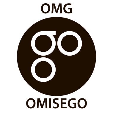 Omisego cryptocurrency blockchain simgesi. Sanal elektronik, Internet simge para veya cryptocoin, logo
