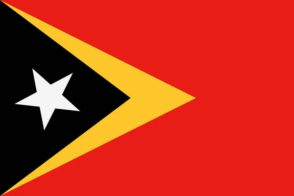 Nationale Vlag Van Oost Timor Vectorillustratie Sjabloon — Stockvector