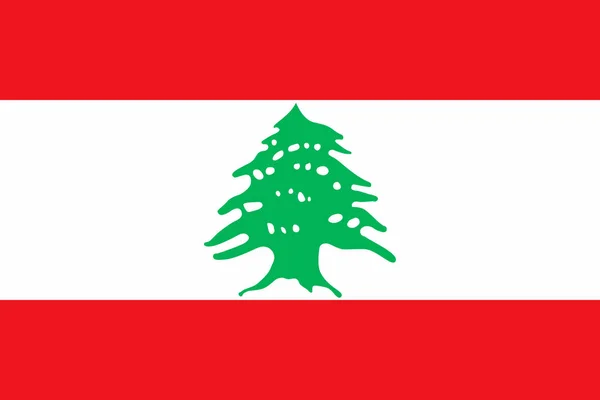 Nationalflagge Von Libanon — Stockvektor