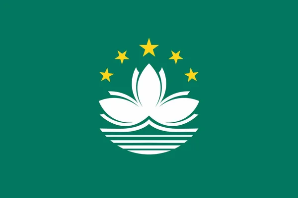 Bandera Nacional Macao Ilustración Vectorial Plantilla — Vector de stock