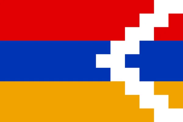 Bandeira Nacional Nagorno Karabakh Ilustração Vetorial Modelo — Vetor de Stock