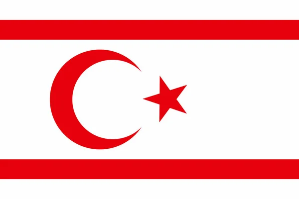 Nationalflagge Nordzyperns Vektorillustration Vorlage — Stockvektor