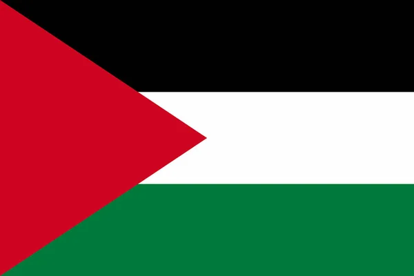 Státní Vlajka Palestiny Vektorové Ilustrace Šablona — Stockový vektor