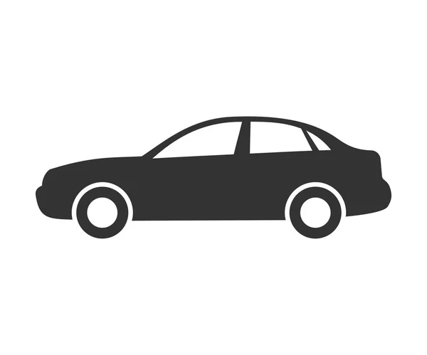 Sedan Auto Pictogram Auto Symbool Zijaanzicht Vlakke Stijl — Stockvector