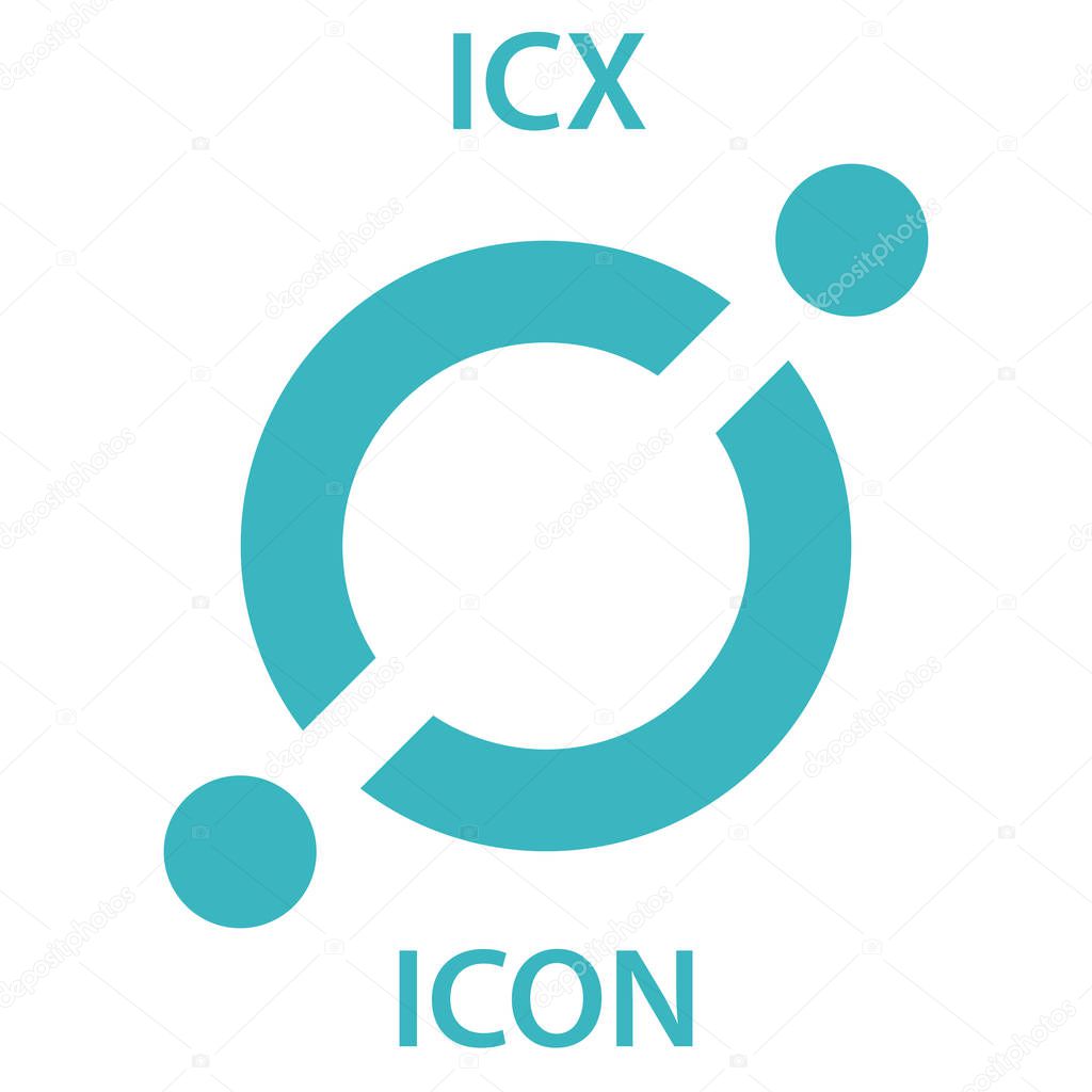 Icon Coin cryptocurrency blockchain icon. Virtual electronic, internet money or cryptocoin symbol, logo