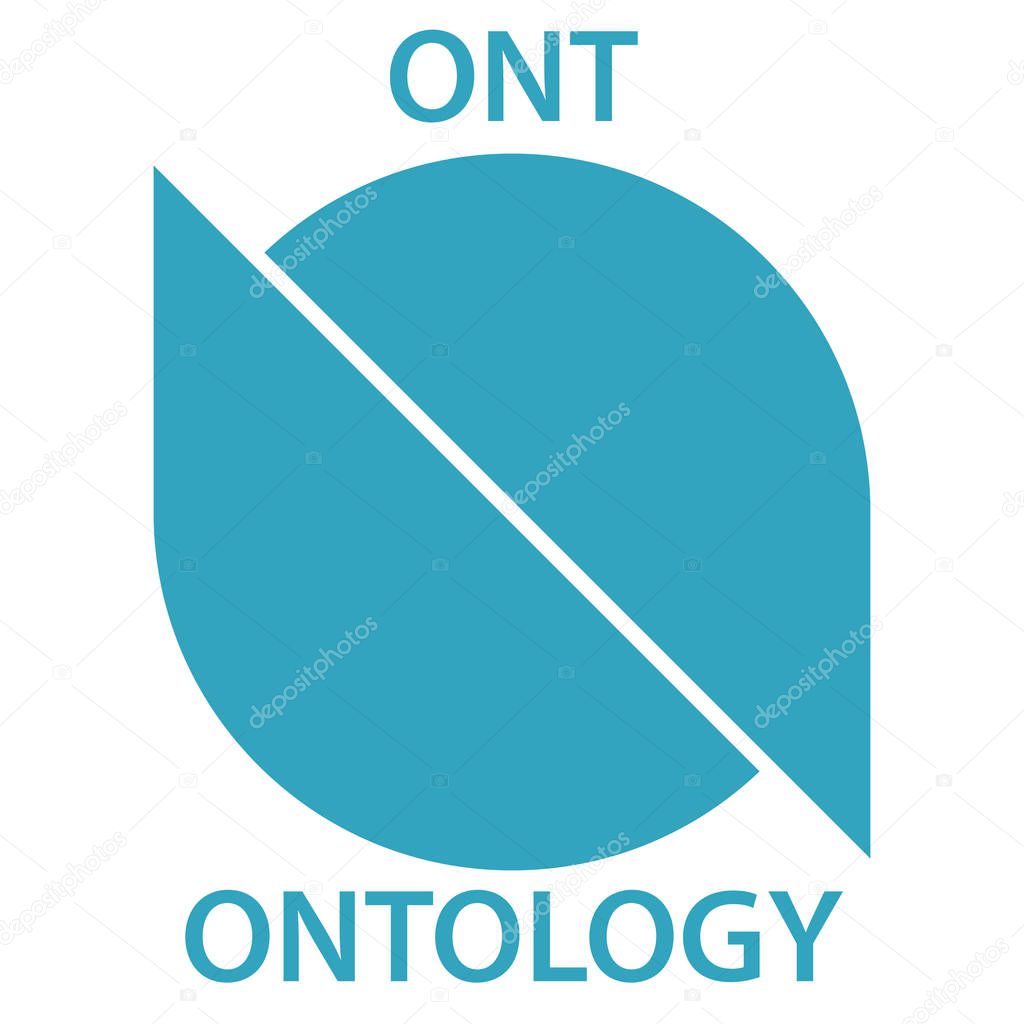 Ontology Coin cryptocurrency blockchain icon. Virtual electronic, internet money or cryptocoin symbol, logo