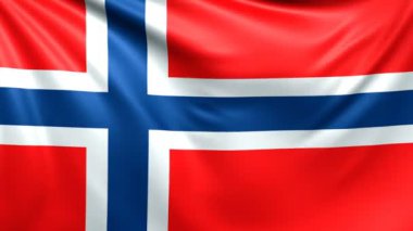 Norveç bayrağı. Sorunsuz ilmekledi video, görüntüleri