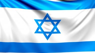 İsrail bayrağı. Sorunsuz ilmekledi video, görüntüleri