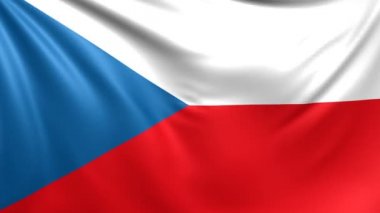 Çek Cumhuriyeti bayrağı. Sorunsuz ilmekledi video, görüntüleri