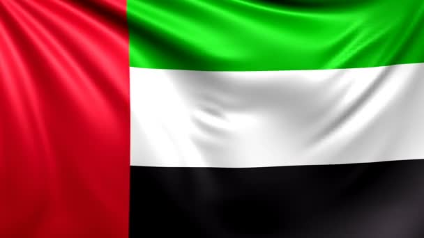 Flag of UAE. Seamless looped video, United Arab Emirates footage — Stock Video