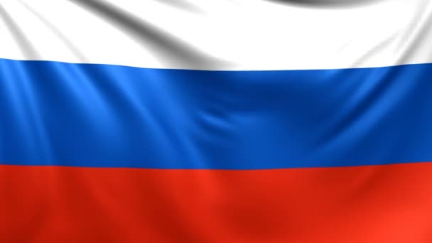 Flag of Russia. Seamless looped video, Russian federation footage — Stock Video