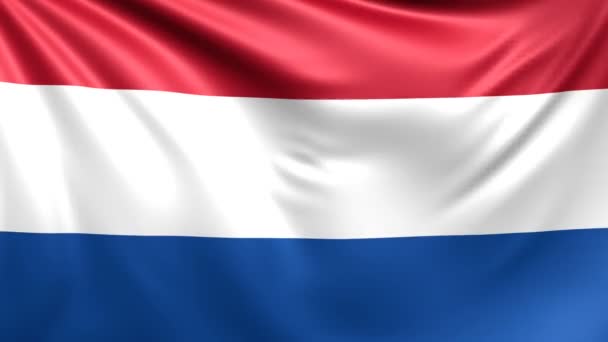 Vlag van Nederland. Naadloze lus, videobeelden — Stockvideo