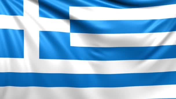 Bandera de Grecia. Sin fisuras en bucle de vídeo, material de archivo — Vídeos de Stock