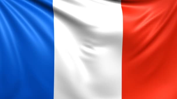 Флаг Франции. Бесшовное зацикленное видео, кадры — стоковое видео
