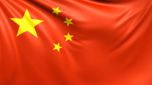 Bandeira da China. Seamless looped vídeo, imagens — Vídeo de Stock