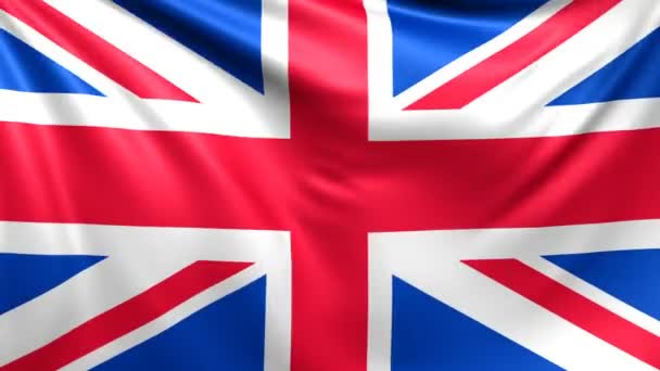 Vlag van het Verenigd Koninkrijk, Groot-Brittannië. Naadloze lus, videobeelden — Stockvideo