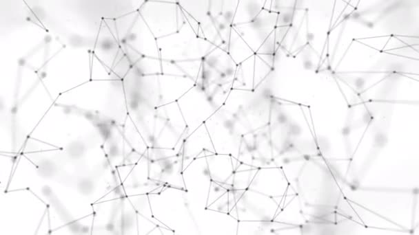 Streszczenie Tła Technologii Animowanych Linii Kropek Pętla Płynnego Geometrycznego Tła — Wideo stockowe