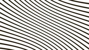 Soyut akıcı çizgili dalga optik illüzyonu. Siyah ve beyaz çizgilerin hareket şekli. Kusursuz döngü arkaplanı
