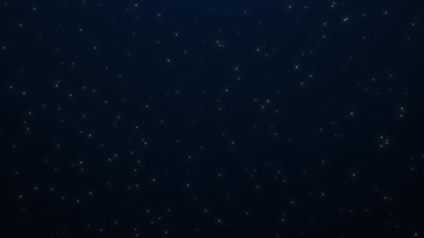 Ночное Звездное Небо Мерцающими Мигающими Звёздами Заднем Плане Цикл Бесшовный — стоковое видео