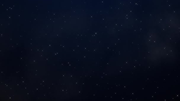 Нічне Зоряне Небо Мерехтливим Або Блимаючим Фоном Руху Зірок Циркуляція — стокове відео