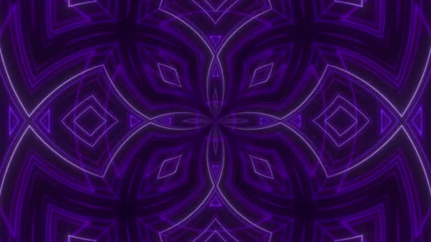 Abstract Tribal Looping Animated Background Seamless Symmetric Kaleidoscope Backdrop Hypnotic — Stock Video