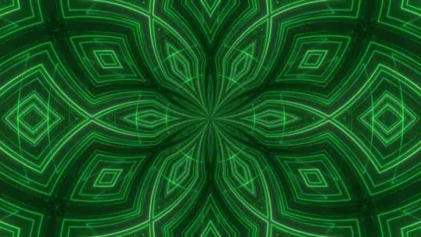 Abstract Tribal Looping Animated Background Seamless Symmetric Kaleidoscope Backdrop Hypnotic — Stock Video