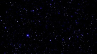 Parçacıkların hareketli soyut parçacıkları. Döngüsüz mavi Firefly arkaplanı.