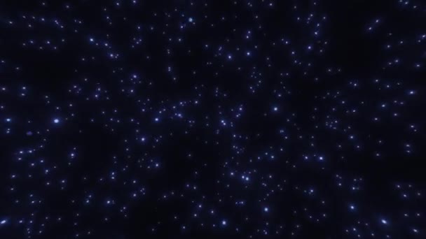 Dans Espace Starfield Boucle Sans Couture Particules Abstraites Fond — Video