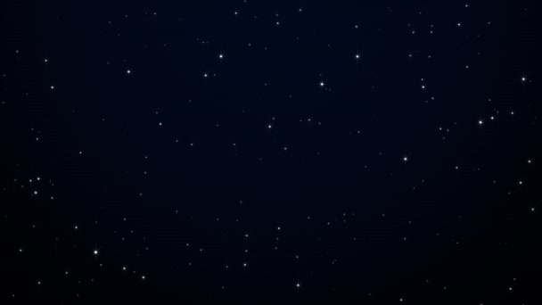 Nocne Gwiaździste Niebo Migającym Lub Migającym Tłem Ruchu Gwiazd Pętla — Wideo stockowe