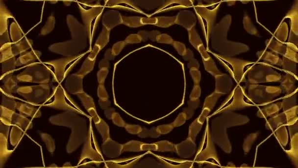 Abstract Cosmic Chaos Looping Animated Background Seamless Symmetric Kaleidoscope Backdrop — Stock Video