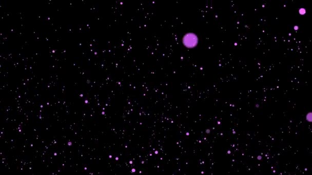Через Космос Звездное Поле Бесшовный Цикл Абстрактных Частиц Фона — стоковое видео