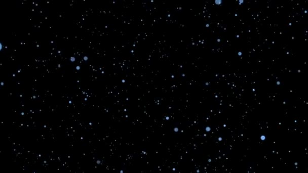 Przez Kosmos Gwiezdne Pole Bezszwowe Pętli Abstrakcyjne Tło Cząstek — Wideo stockowe
